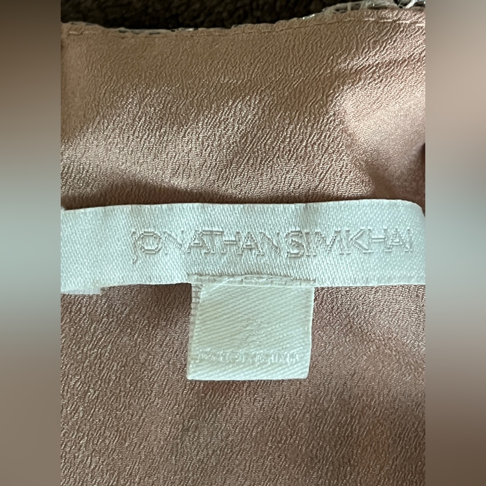 Jonathan Simkhai Metallic Mini Dress Nude size 2 - Picture 8 of 16